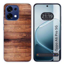 Funda Silicona para Oppo A6 Pro 5G diseño Madera 02 Dibujos