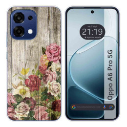 Funda Silicona para Oppo A6 Pro 5G diseño Madera 08 Dibujos