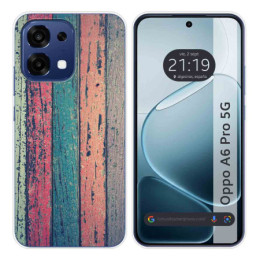 Funda Silicona para Oppo A6 Pro 5G diseño Madera 10 Dibujos