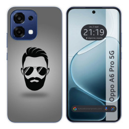 Funda Silicona para Oppo A6 Pro 5G diseño Barba Dibujos