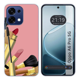 Funda Silicona para Oppo A6 Pro 5G diseño Brochas Dibujos