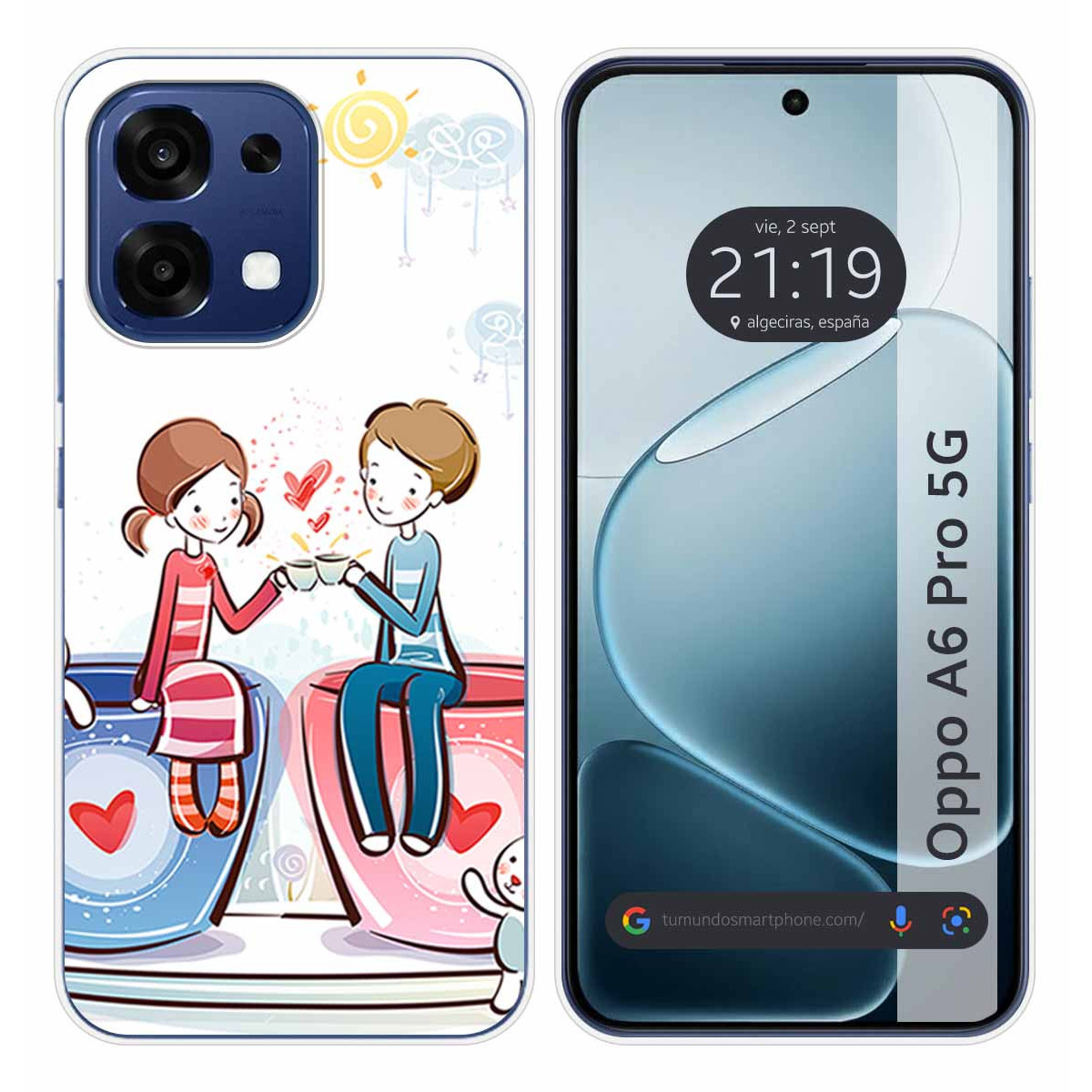 Funda Silicona para Oppo A6 Pro 5G diseño Café...