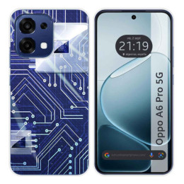 Funda Silicona para Oppo A6 Pro 5G diseño Circuito Dibujos