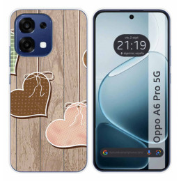 Funda Silicona para Oppo A6 Pro 5G diseño Corazones...