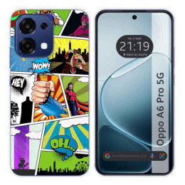 Funda Silicona para Oppo A6 Pro 5G diseño Comic Dibujos