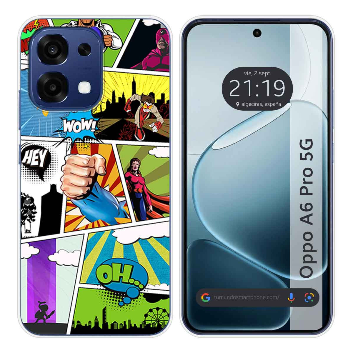 Funda Silicona para Oppo A6 Pro 5G diseño Comic...