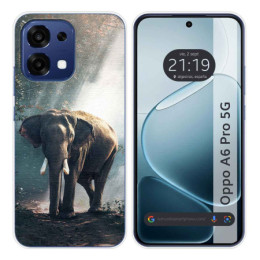 Funda Silicona para Oppo A6 Pro 5G diseño Elefante Dibujos