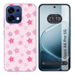 Funda Silicona para Oppo A6 Pro 5G diseño Flores Dibujos