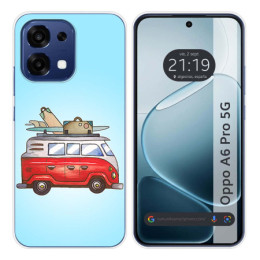 Funda Silicona para Oppo A6 Pro 5G diseño Furgoneta Dibujos