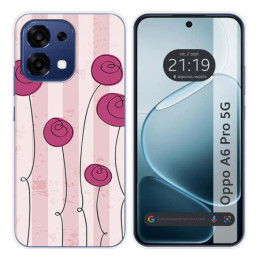 Funda Silicona para Oppo A6 Pro 5G diseño Flores Vintage...