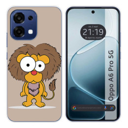 Funda Silicona para Oppo A6 Pro 5G diseño Leon Dibujos