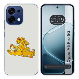 Funda Silicona para Oppo A6 Pro 5G diseño Leones Dibujos