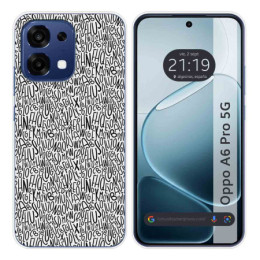 Funda Silicona para Oppo A6 Pro 5G diseño Letras Dibujos
