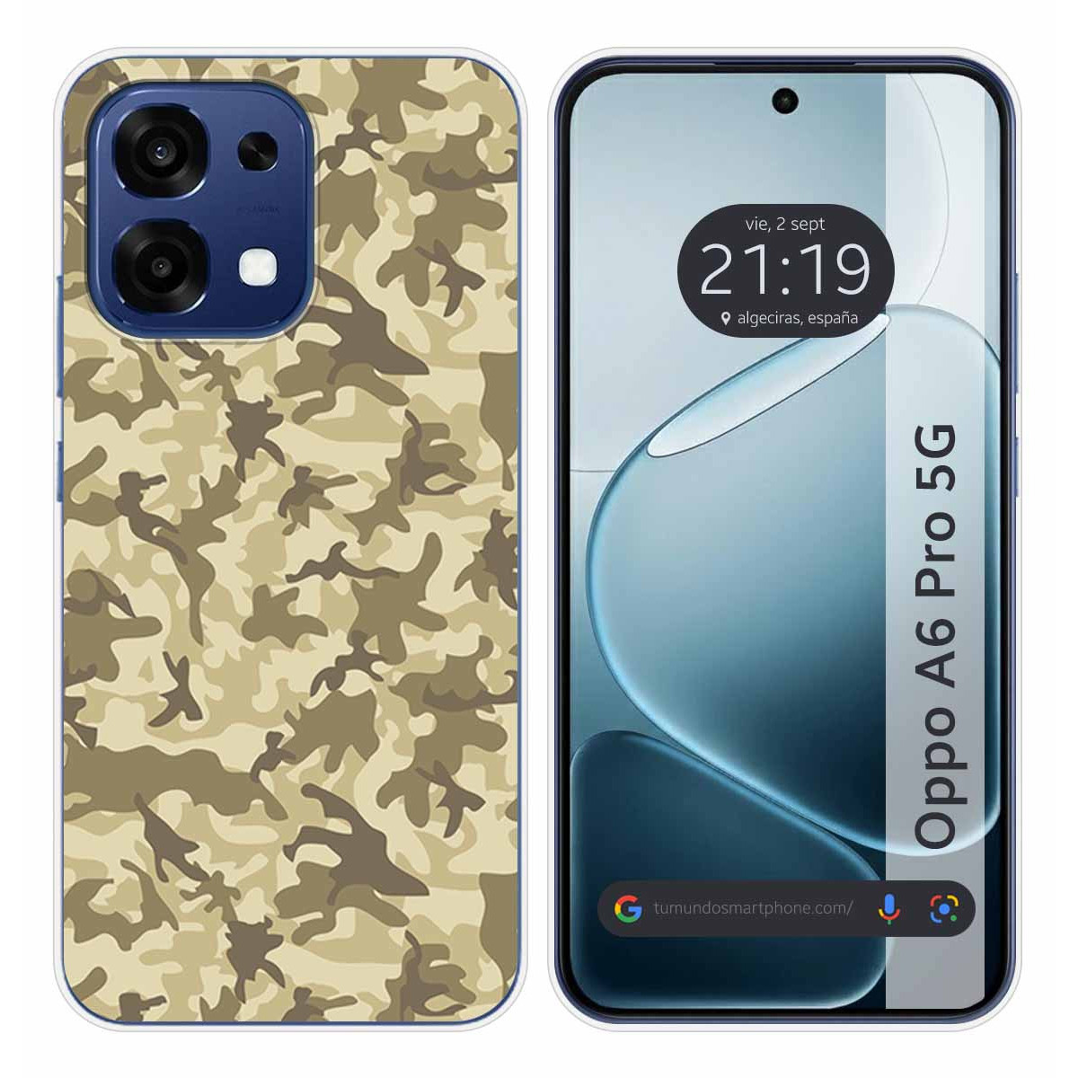 Funda Silicona para Oppo A6 Pro 5G diseño Sand...