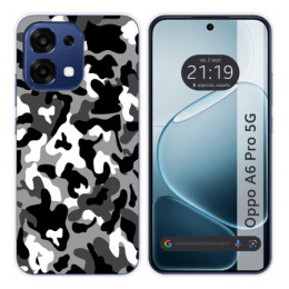Funda Silicona para Oppo A6 Pro 5G diseño Snow Camuflaje...