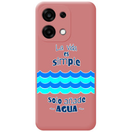 Funda Silicona Líquida Rosa para Oppo A6 Pro 5G diseño Agua Dibujos