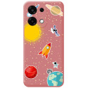 Funda Silicona Líquida Rosa para Oppo A6 Pro 5G diseño Espacio Dibujos