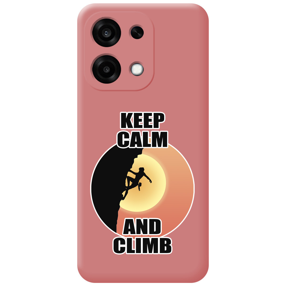 Funda Silicona Líquida Rosa para Oppo A6 Pro 5G diseño Mujer Escalada Dibujos