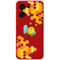 Funda Silicona Líquida Roja para Oppo A6 Pro 5G diseño Abeja Dibujos