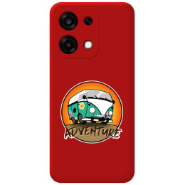Funda Silicona Líquida Roja para Oppo A6 Pro 5G diseño Adventure Dibujos