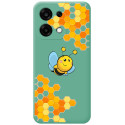 Funda Silicona Líquida Verde para Oppo A6 Pro 5G diseño Abeja Dibujos