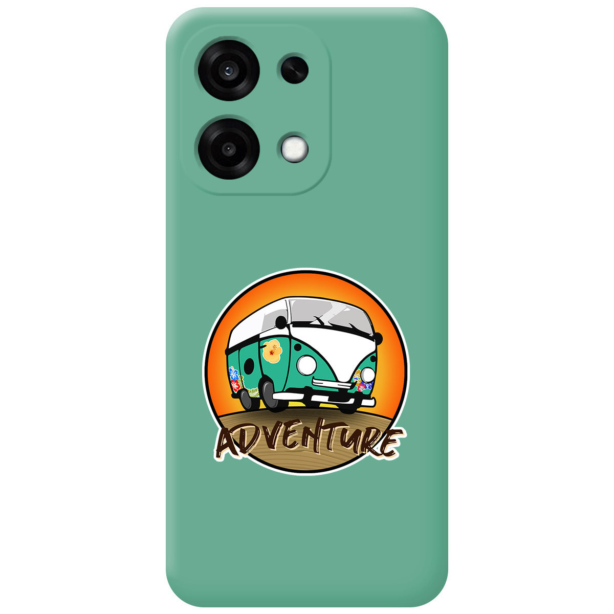 Funda Silicona Líquida Verde para Oppo A6 Pro 5G diseño Adventure Dibujos