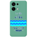Funda Silicona Líquida Verde para Oppo A6 Pro 5G diseño Agua Dibujos