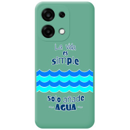 Funda Silicona Líquida Verde para Oppo A6 Pro 5G diseño Agua Dibujos