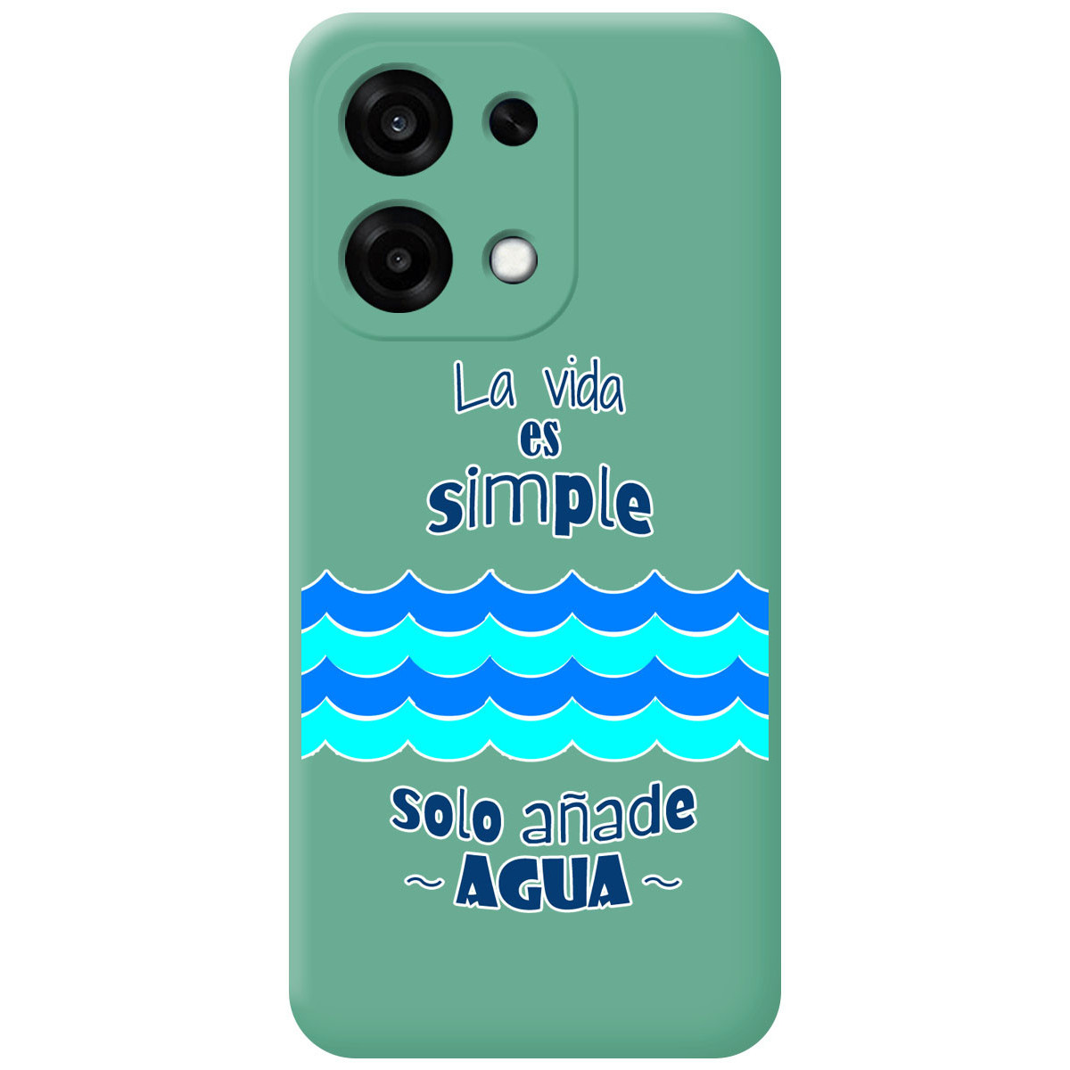 Funda Silicona Líquida Verde para Oppo A6 Pro 5G diseño Agua Dibujos