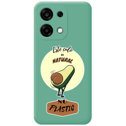 Funda Silicona Líquida Verde para Oppo A6 Pro 5G diseño Culo Natural Dibujos