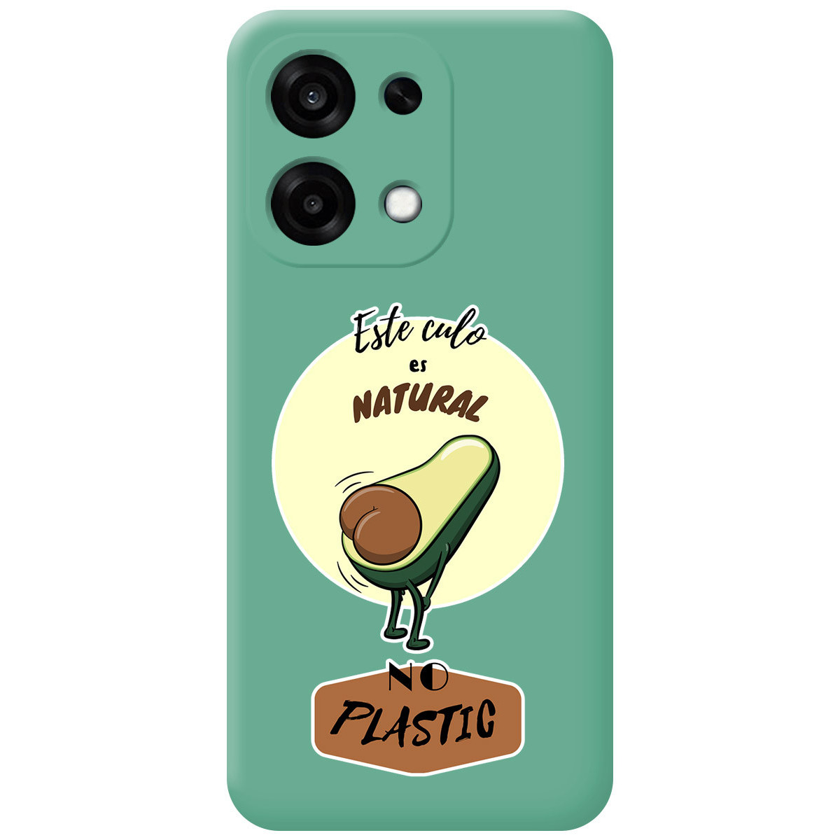 Funda Silicona Líquida Verde para Oppo A6 Pro 5G diseño Culo Natural Dibujos