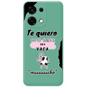 Funda Silicona Líquida Verde para Oppo A6 Pro 5G diseño Vaca Dibujos