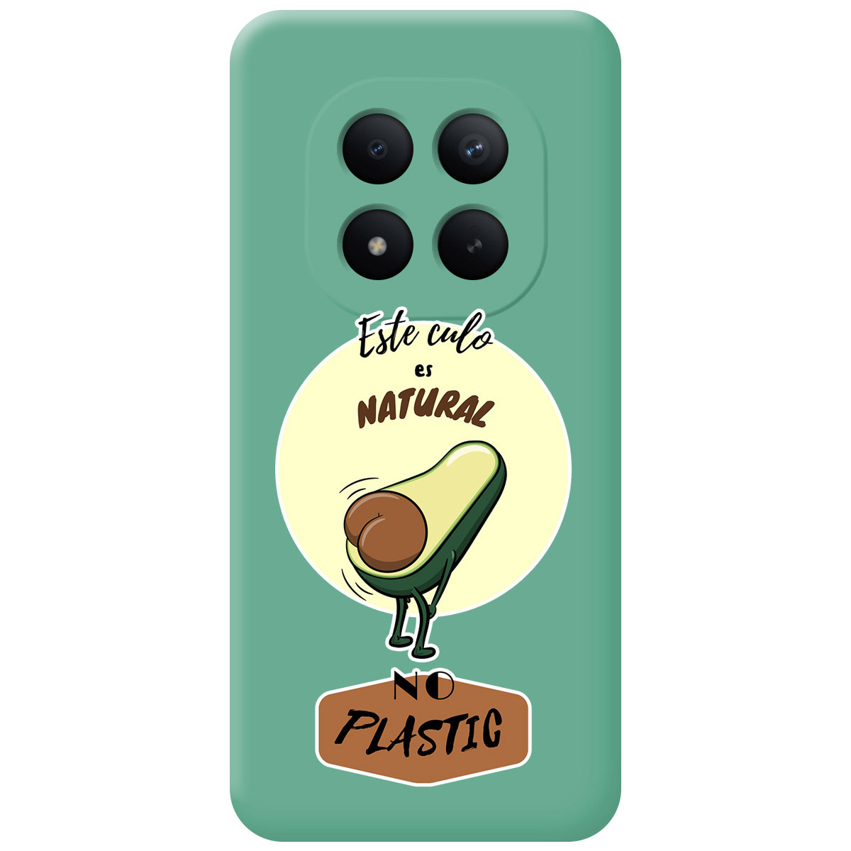Funda Silicona Líquida Verde para Xiaomi Redmi Note 15 Pro 5G diseño Culo Natural Dibujos