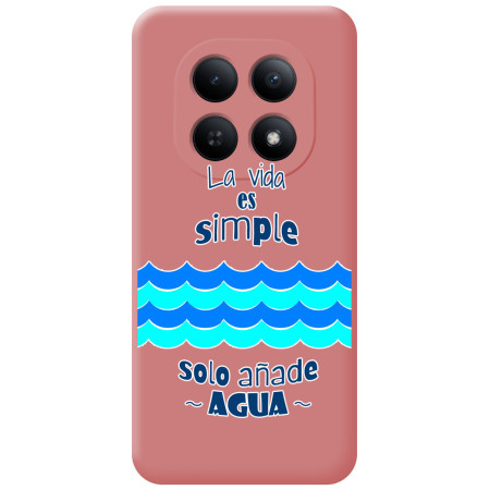 Funda Silicona Líquida Rosa para Xiaomi Redmi Note 15 5G diseño Agua Dibujos