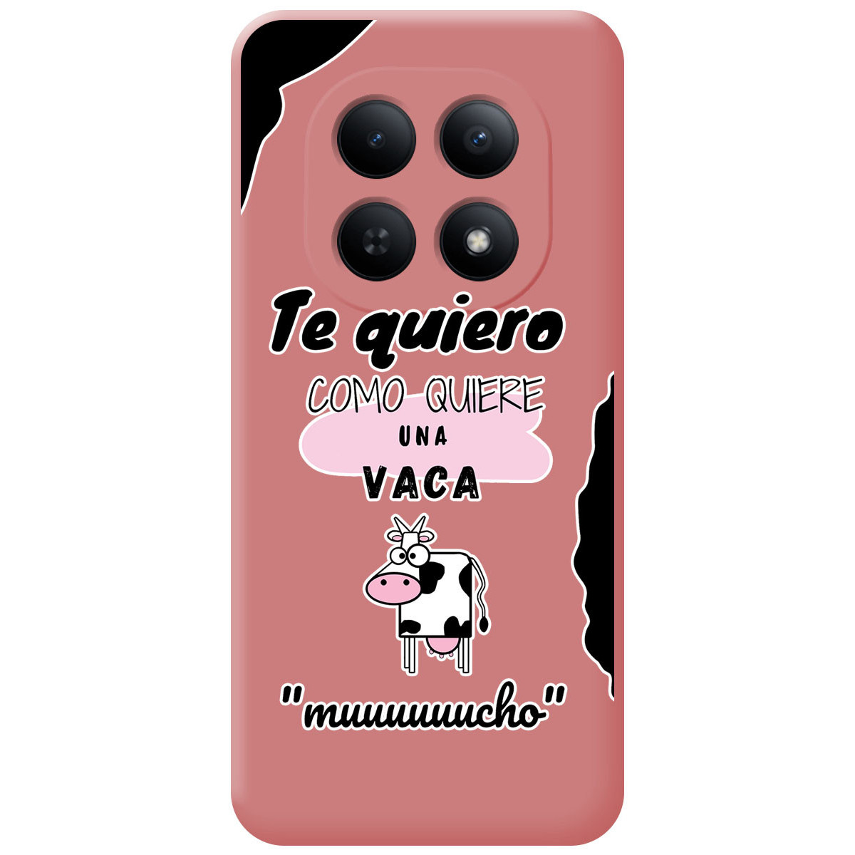 Funda Silicona Líquida Rosa para Xiaomi Redmi Note 15 5G diseño Vaca Dibujos
