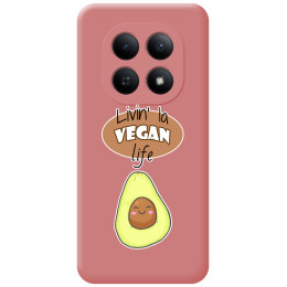 Funda Silicona Líquida Rosa para Xiaomi Redmi Note 15 5G diseño Vegan Life Dibujos