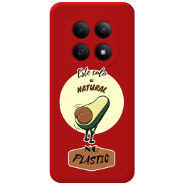 Funda Silicona Líquida Roja para Xiaomi Redmi Note 15 5G diseño Culo Natural Dibujos