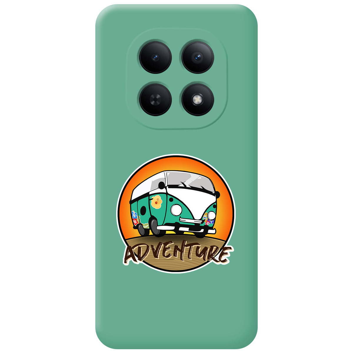 Funda Silicona Líquida Verde para Xiaomi Redmi Note 15 5G diseño Adventure Dibujos