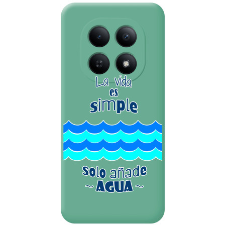 Funda Silicona Líquida Verde para Xiaomi Redmi Note 15 5G diseño Agua Dibujos