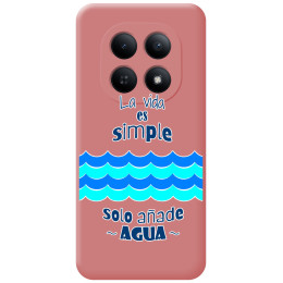 Funda Silicona Líquida Rosa para Xiaomi Redmi Note 15 4G diseño Agua Dibujos