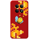 Funda Silicona Líquida Roja para Xiaomi Redmi Note 15 4G diseño Abeja Dibujos