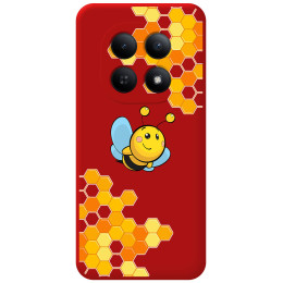 Funda Silicona Líquida Roja para Xiaomi Redmi Note 15 4G diseño Abeja Dibujos
