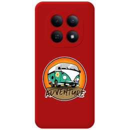 Funda Silicona Líquida Roja para Xiaomi Redmi Note 15 4G diseño Adventure Dibujos
