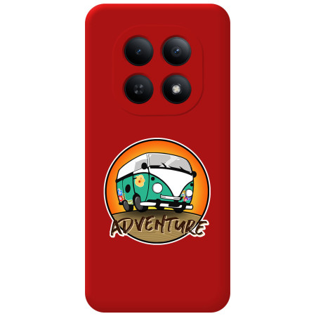 Funda Silicona Líquida Roja para Xiaomi Redmi Note 15 4G diseño Adventure Dibujos