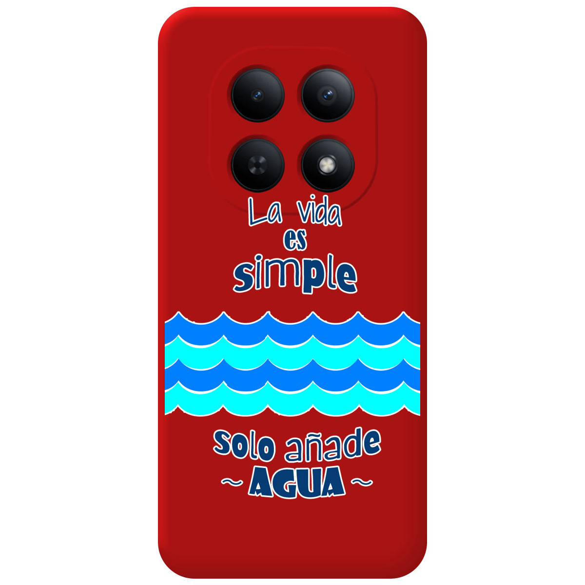 Funda Silicona Líquida Roja para Xiaomi Redmi Note 15 4G diseño Agua Dibujos