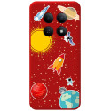 Funda Silicona Líquida Roja para Xiaomi Redmi Note 15 4G diseño Espacio Dibujos
