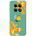 Funda Silicona Líquida Verde para Xiaomi Redmi Note 15 4G diseño Abeja Dibujos