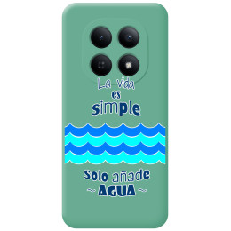 Funda Silicona Líquida Verde para Xiaomi Redmi Note 15 4G diseño Agua Dibujos