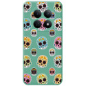 Funda Silicona Líquida Verde para Xiaomi Redmi Note 15 4G diseño Catrina Dibujos