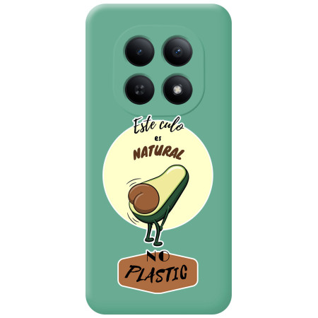 Funda Silicona Líquida Verde para Xiaomi Redmi Note 15 4G diseño Culo Natural Dibujos